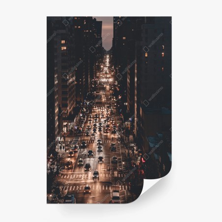 Fototapete Manhattan nächtliche avenue – Wallnifity®