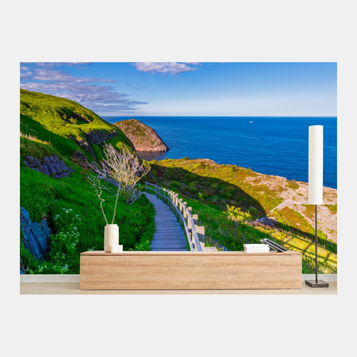 Fototapete küstenpfad mit blick auf das meer – Wallnifity®