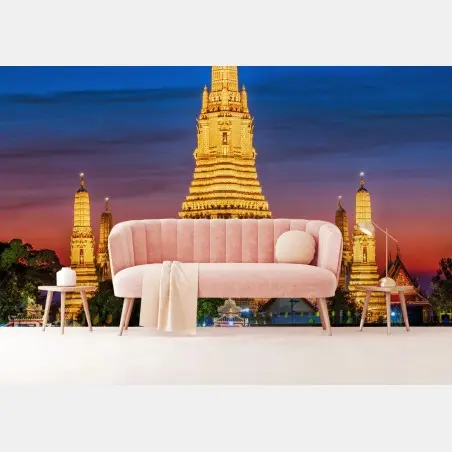 Fototapete goldenes Wat Arun in der dämmerung – Wallnifity®