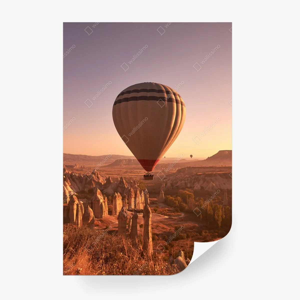 Fototapete heißluftballon über Kappadokien bei sonnenaufgang – Wallnifity®