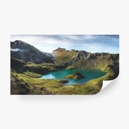 Fototapete türkises seeidyll am Schrecksee, Bayern – Wallnifity®