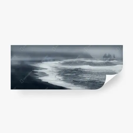 Fototapete stürmische küste von Island panorama – Wallnifity®