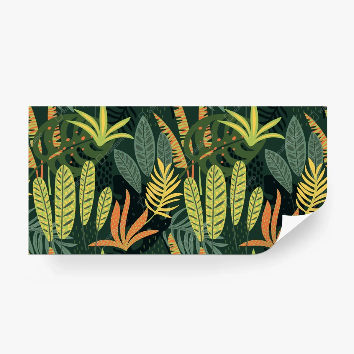 Fototapete botanisches blattmuster im dschungelstil – Wallnifity® Fototapete botanisches blattmuster im dschungelstil – Wallnifity®