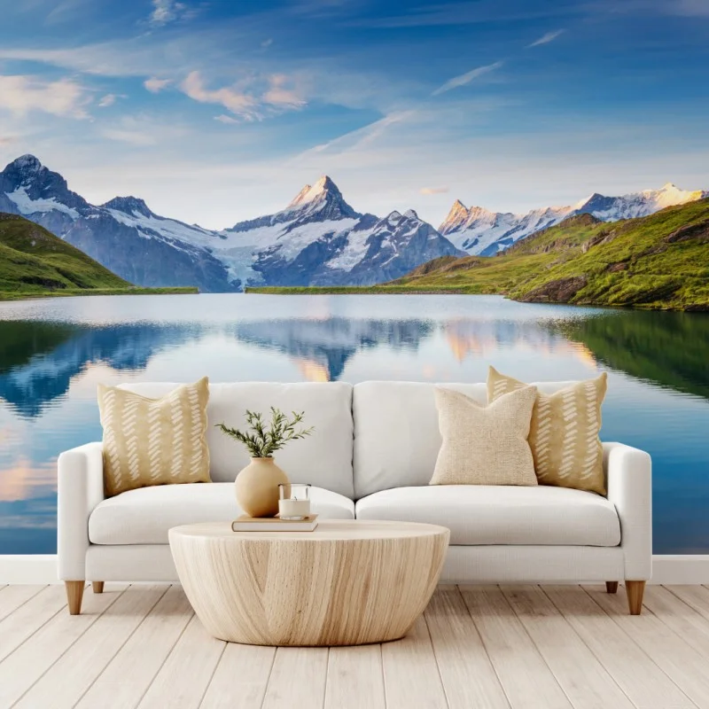 Fototapete majestätische Alpen-reflexion am Bachalpsee – Wallnifity®