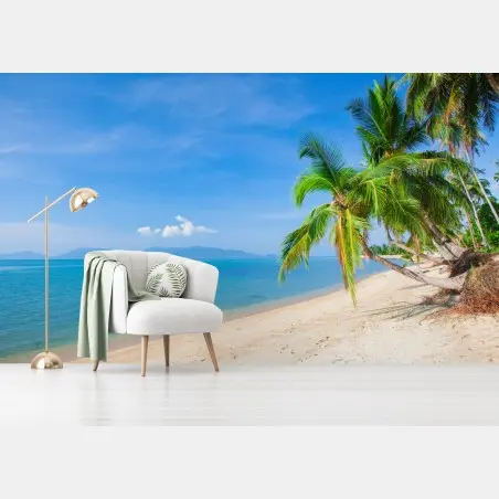 Fototapete tropischer palmenstrand – Wallnifity®
