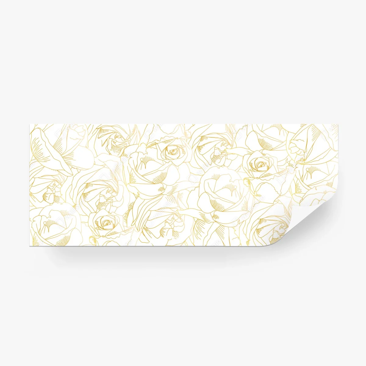 Fototapete goldene rosen linienzeichnung – Wallnifity®