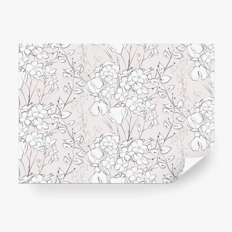 Fototapete zartes pastellblumenmuster – Wallnifity®