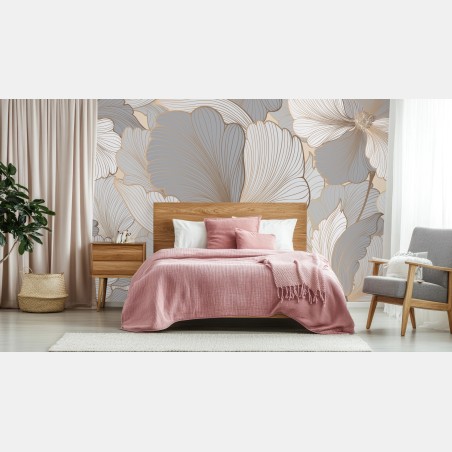Fototapete zartes pastell blumenmuster – Wallnifity®