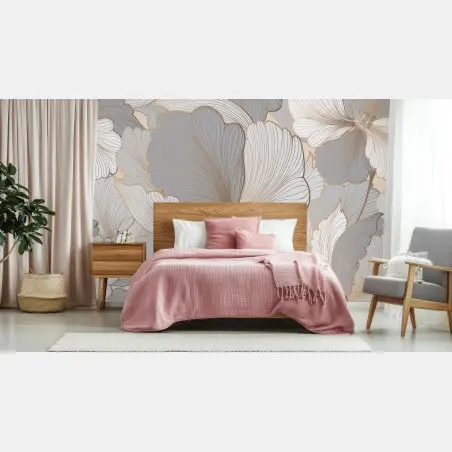 Fototapete zartes pastell blumenmuster – Wallnifity®