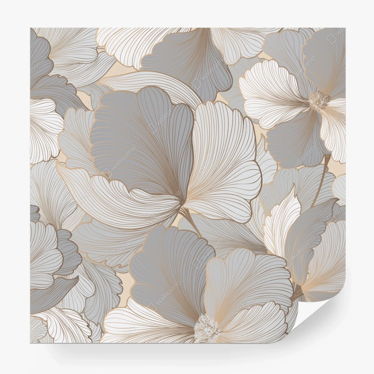 Fototapete zartes pastell blumenmuster – Wallnifity®