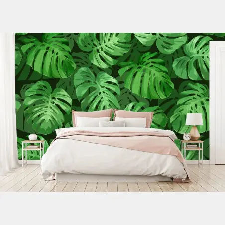 Fototapete tropisches monstera-blattmuster – Wallnifity®