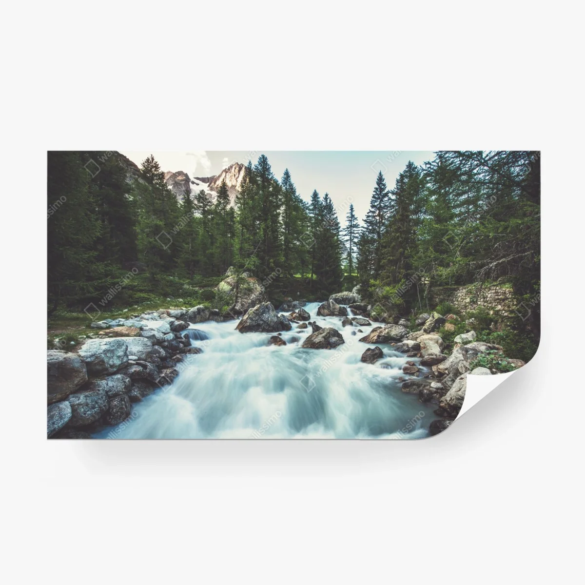 Fototapete malerischer alpiner fluss im Ferret Valley – Wallnifity® Fototapete malerischer alpiner fluss im Ferret Valley – Wallnifity®