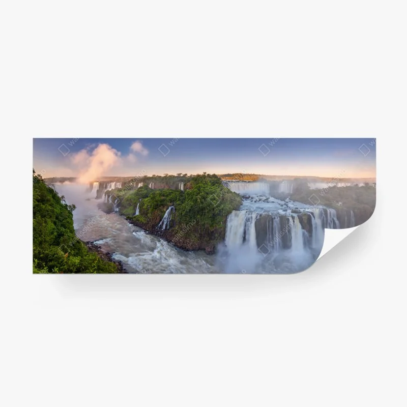 Fototapete türkisfarbener wasserfall im herbst – Wallnifity®