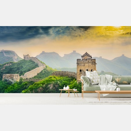 Fototapete sonnenaufgang über der Chinesischen Mauer – Wallnifity®