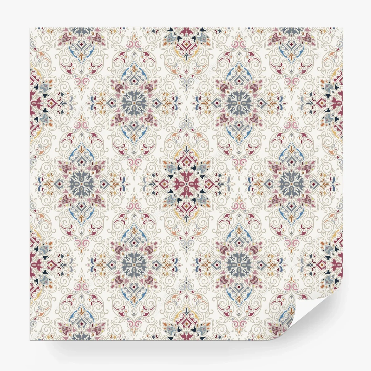 Fototapete ornamentales vintage-damastmuster – Wallnifity®