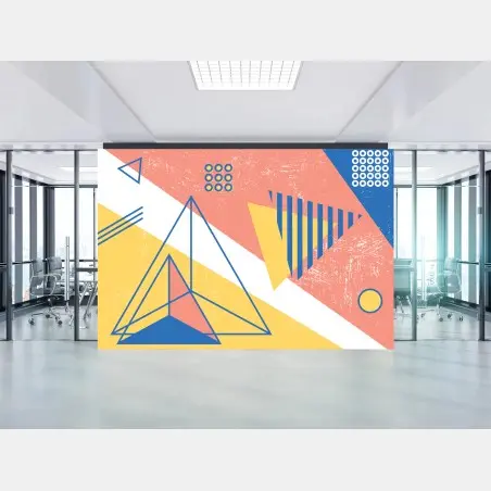 Fototapete pastellfarbene geometrische komposition – Wallnifity®