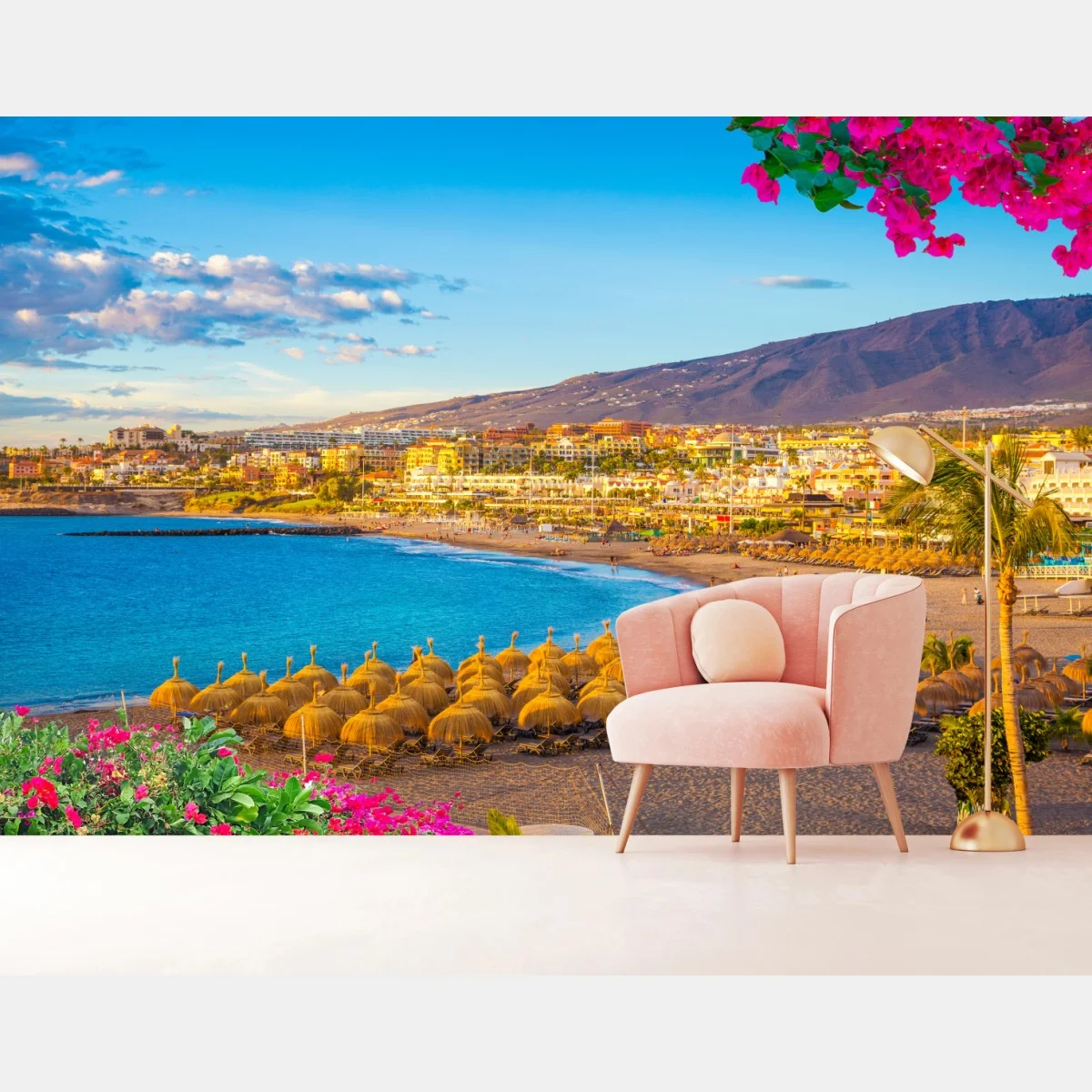 Fototapete sonniger strand Torviscas, Teneriffa – Wallnifity® Fototapete sonniger strand Torviscas, Teneriffa – Wallnifity®