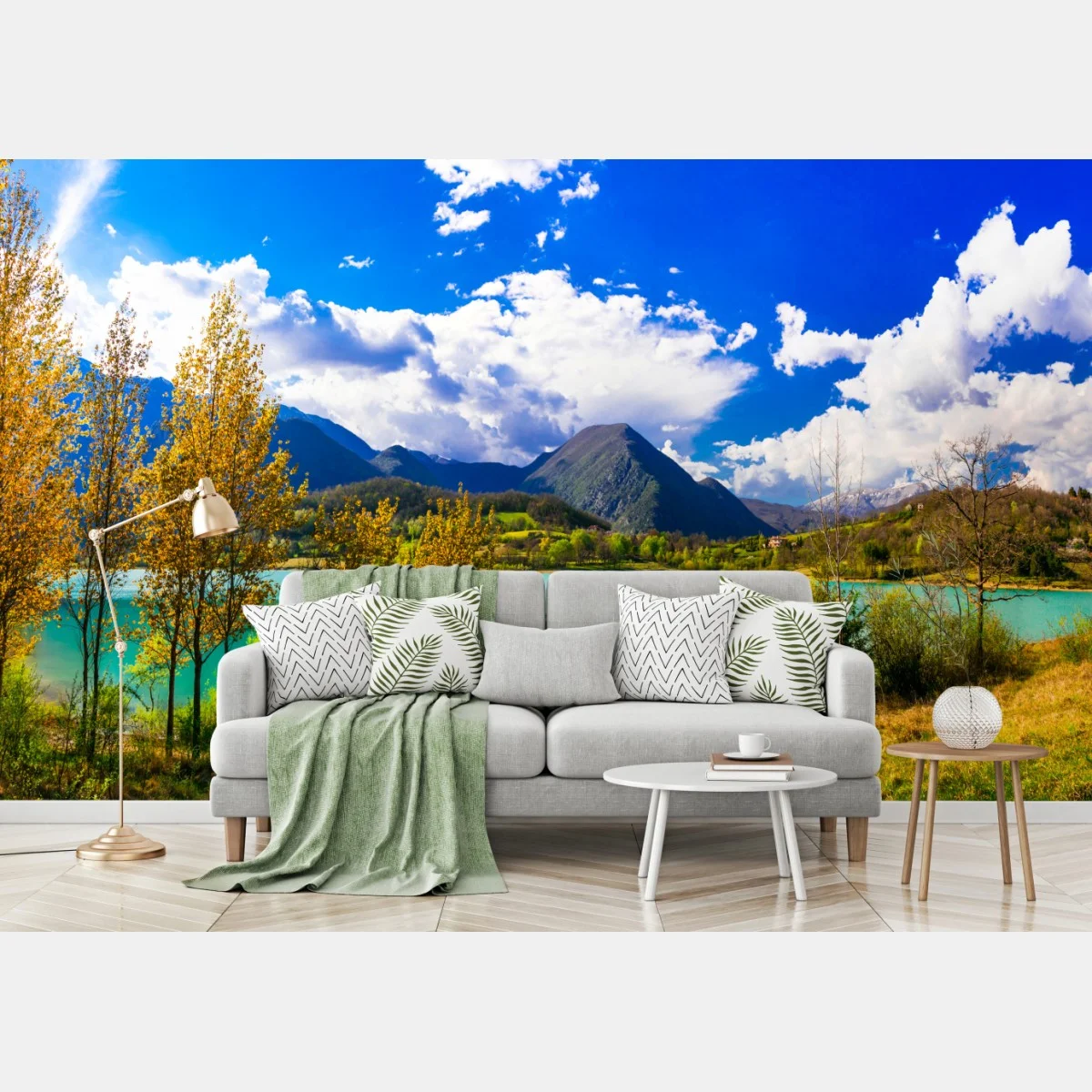 Fototapete türkissee mit berglandschaft – Wallnifity® Fototapete türkissee mit berglandschaft – Wallnifity®