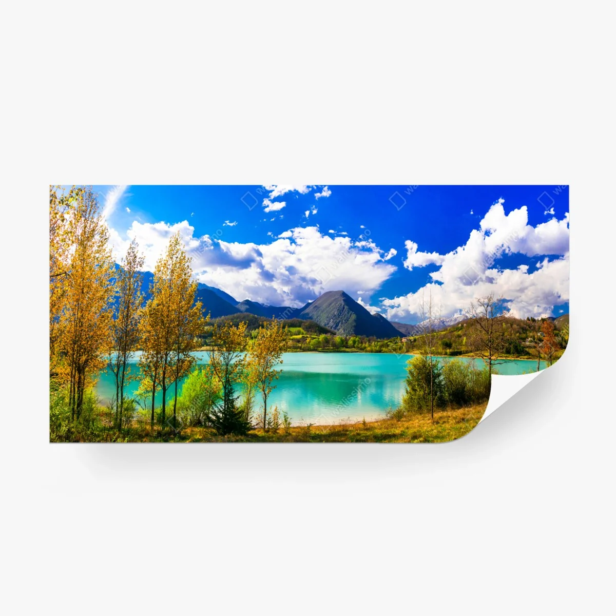 Fototapete türkissee mit berglandschaft – Wallnifity® Fototapete türkissee mit berglandschaft – Wallnifity®