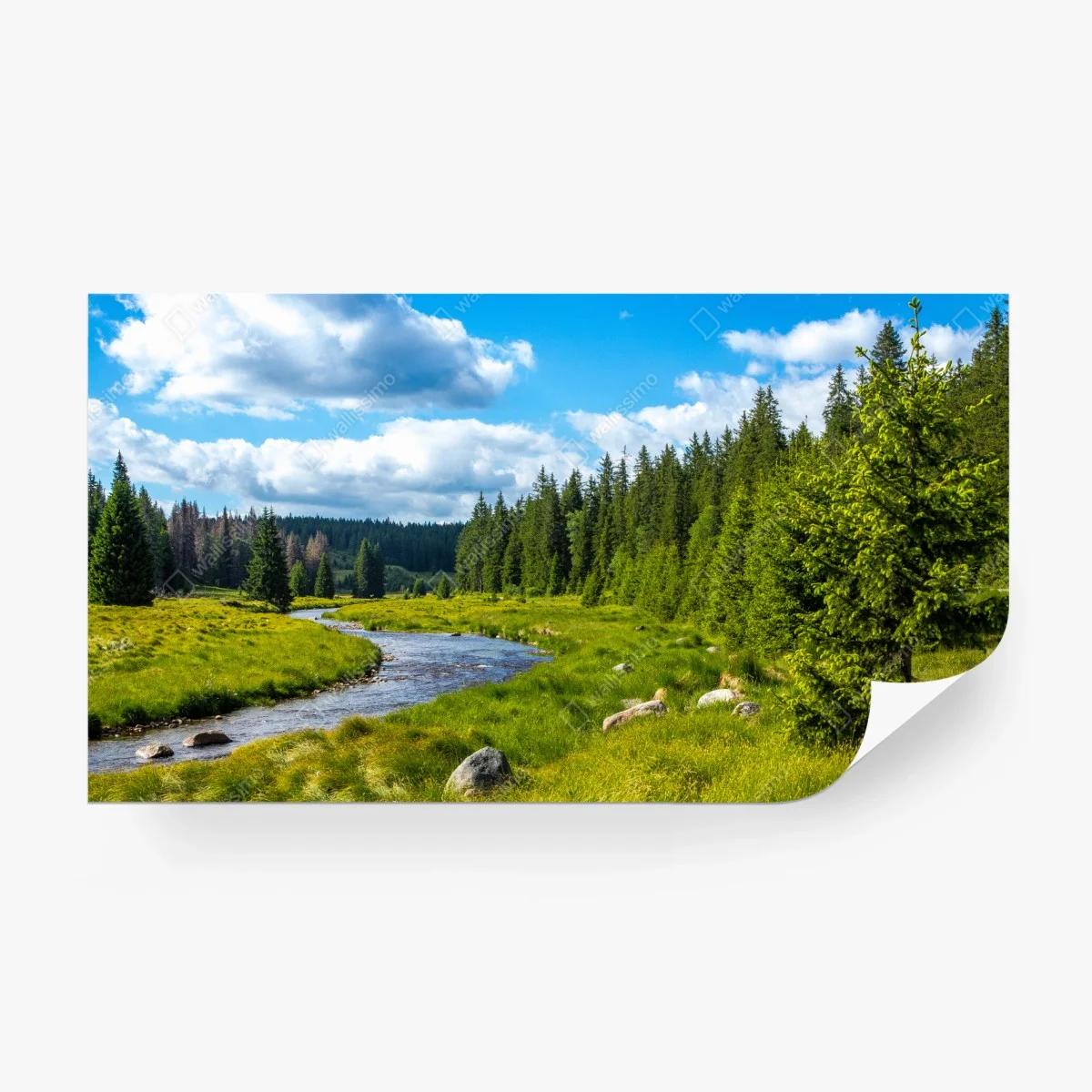 Fototapete ruhige flusslandschaft – Wallnifity®