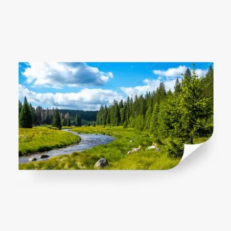 Fototapete ruhige flusslandschaft – Wallnifity®