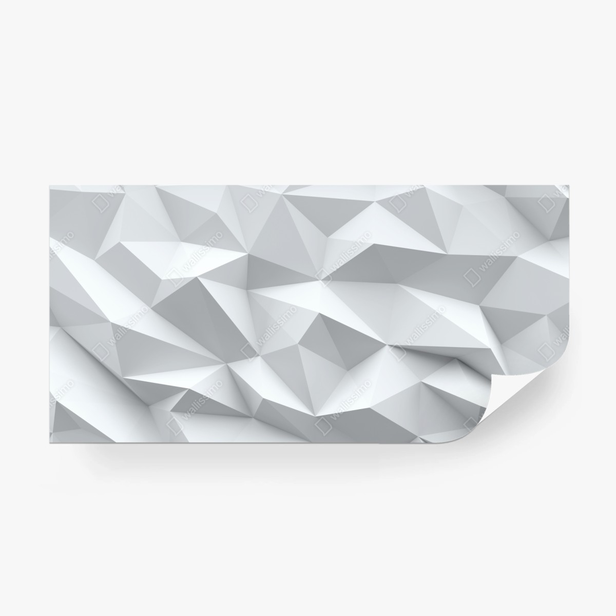 Fototapete weißes dreidimensionales low-poly geometrisches muster – Wallnifity®