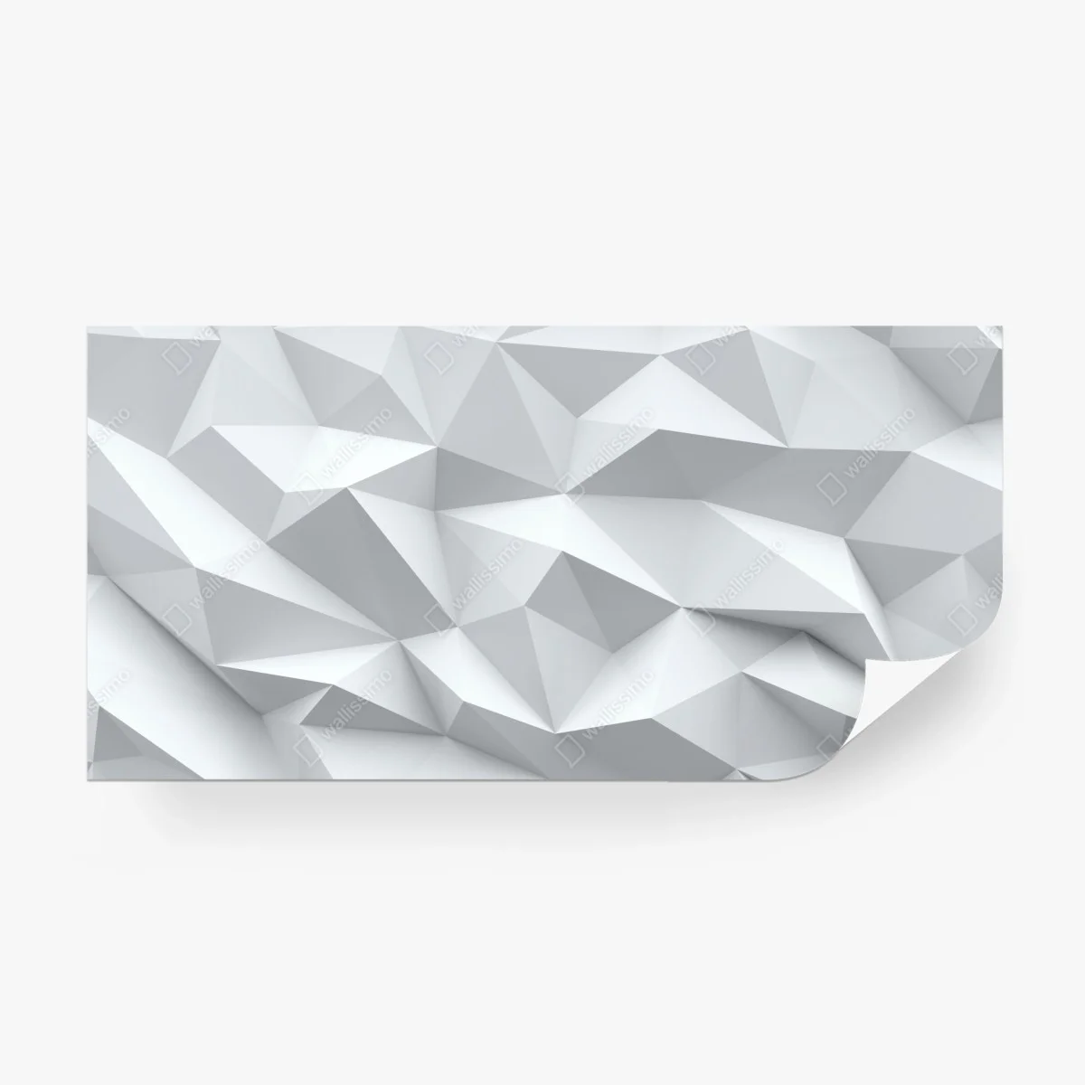 Fototapete weißes dreidimensionales low-poly geometrisches muster – Wallnifity®