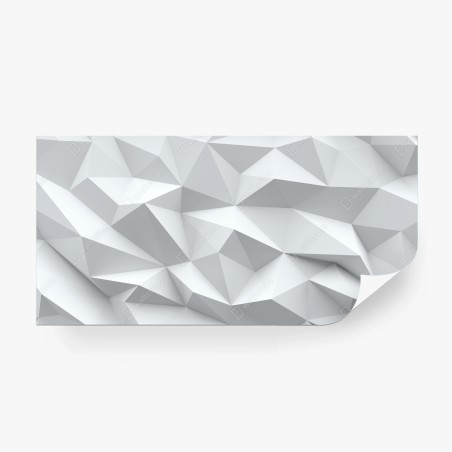 Fototapete weißes dreidimensionales low-poly geometrisches muster – Wallnifity®