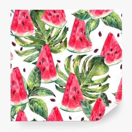 Fototapete aquarell wassermelonen sommermuster – Wallnifity®