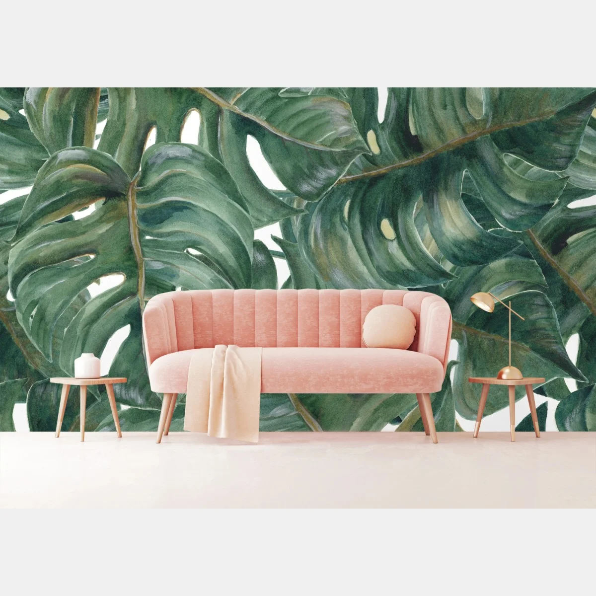 Fototapete monstera blätter in aquarell – Wallnifity® Fototapete monstera blätter in aquarell – Wallnifity®