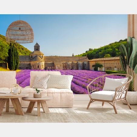 Fototapete lavendelfelder bei Abtei Sénanque, Provence – Wallnifity®