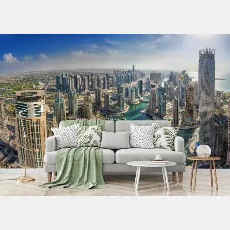 Fototapete Dubai Marina panorama skyline – Wallnifity®