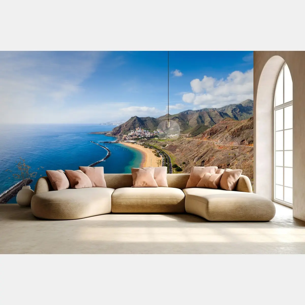 Fototapete strand Las Teresitas, panorama Teneriffa – Wallnifity®