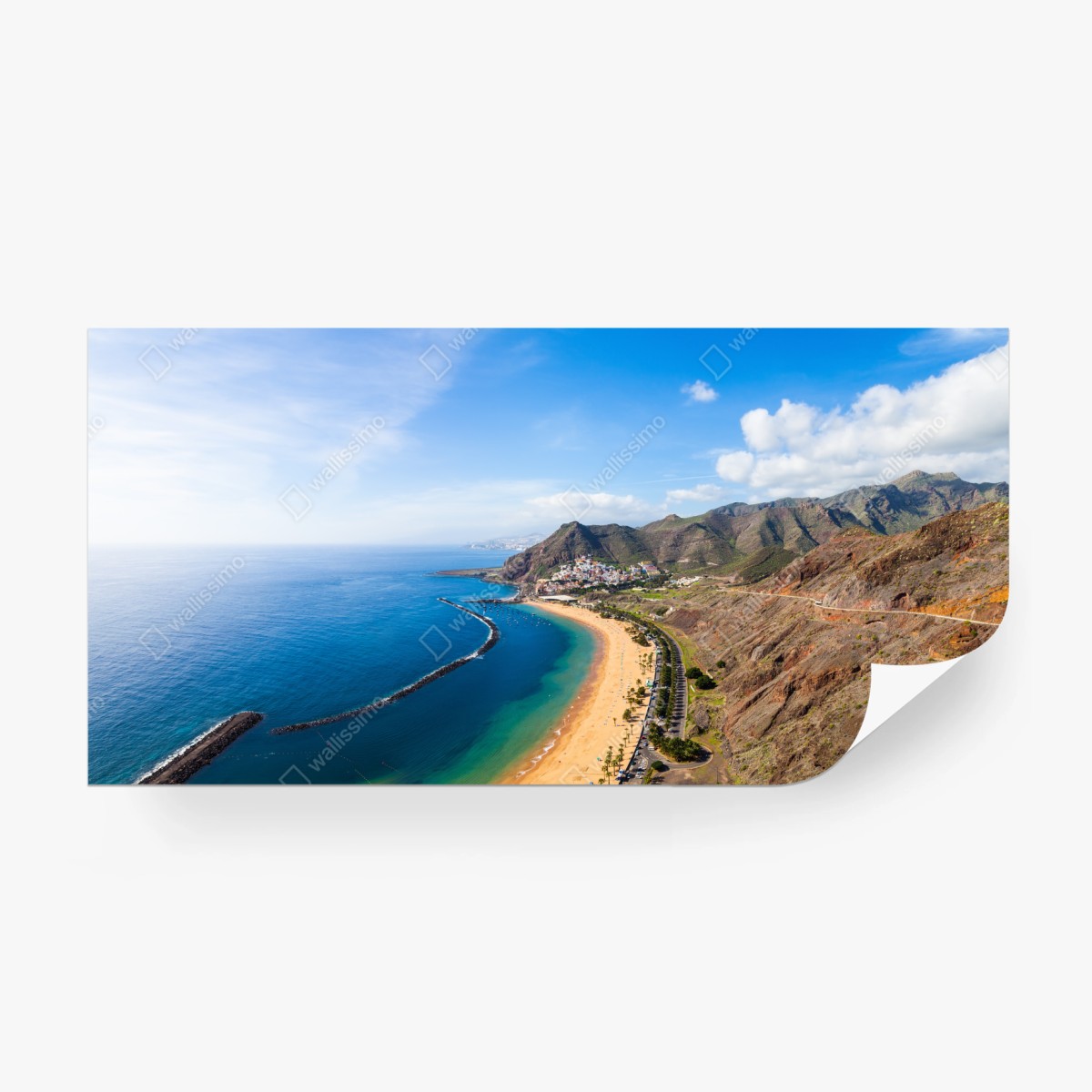 Fototapete strand Las Teresitas, panorama Teneriffa – Wallnifity®