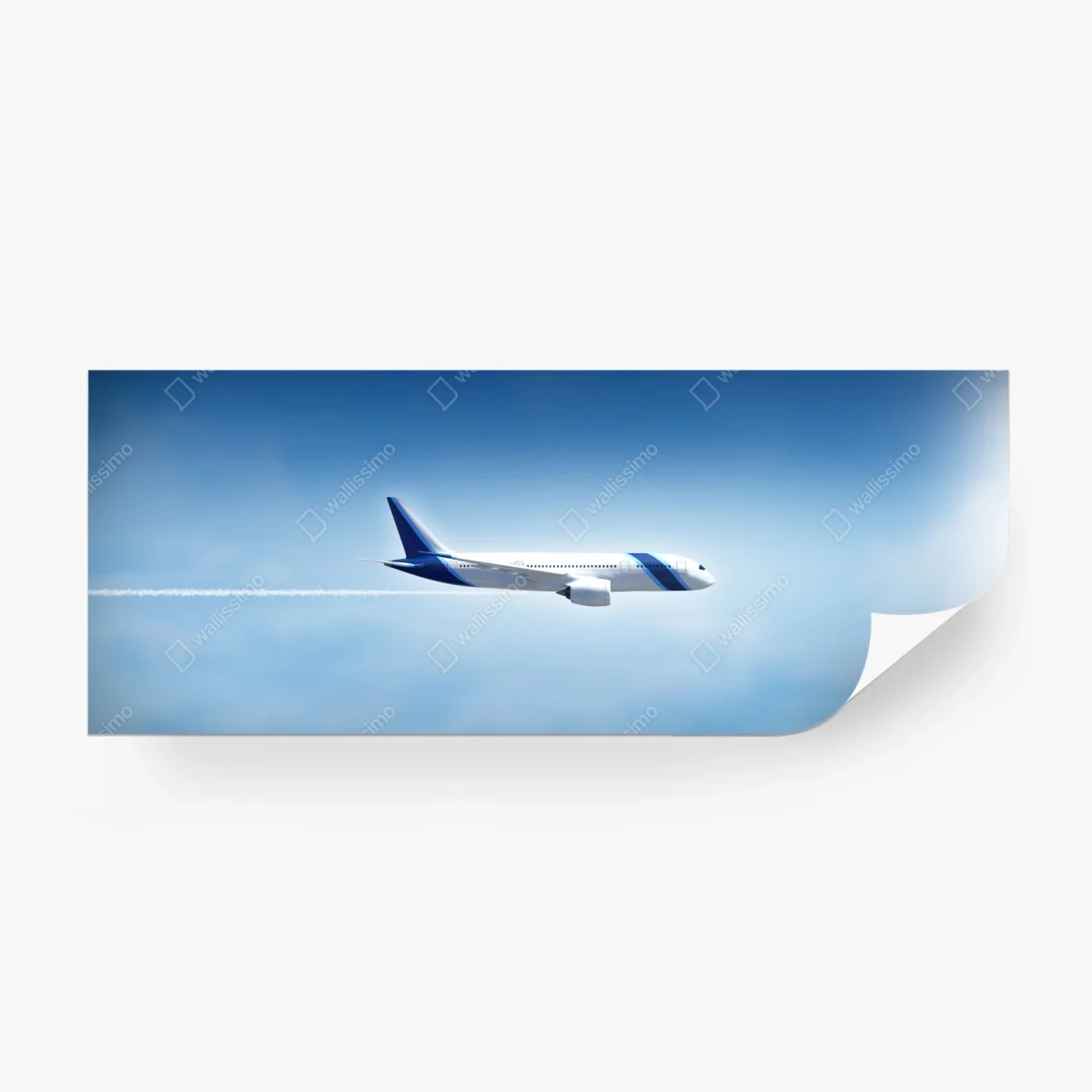 Fototapete jet im klaren blauen himmel – Wallnifity®