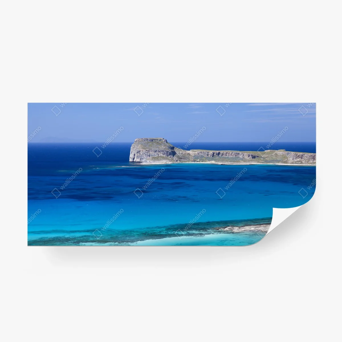 Fototapete ruhige insellandschaft mit türkisblauem meer – Wallnifity®