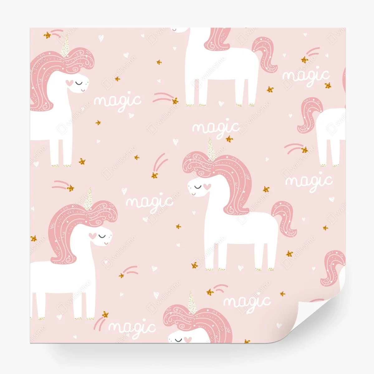 Fototapete magisches rosa einhornmuster – Wallnifity® Fototapete magisches rosa einhornmuster – Wallnifity®