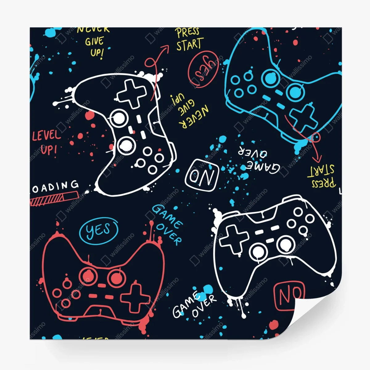 Fototapete buntes gamepad-muster – Wallnifity®