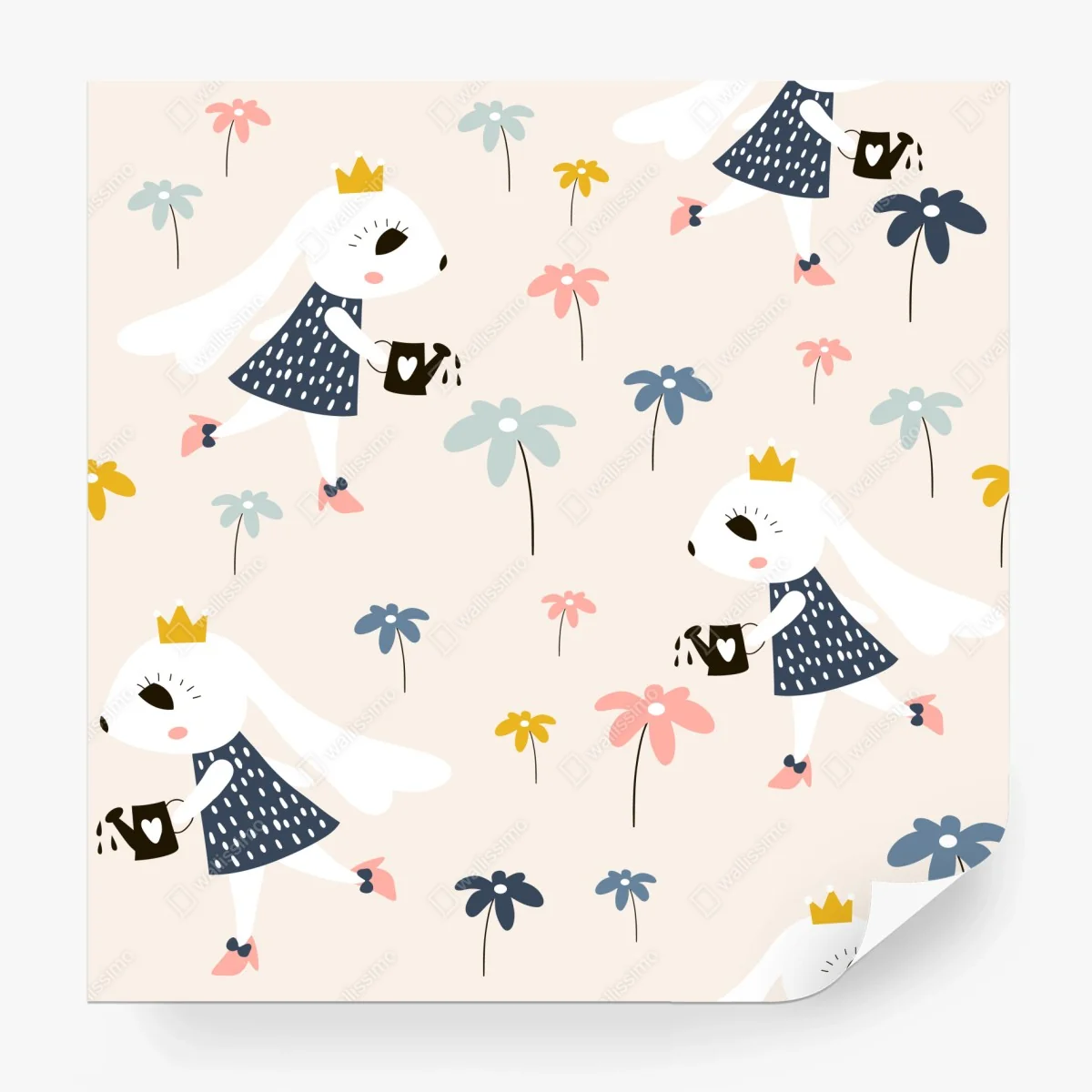 Fototapete muster mit hasenprinzessin – Wallnifity® Fototapete muster mit hasenprinzessin – Wallnifity®