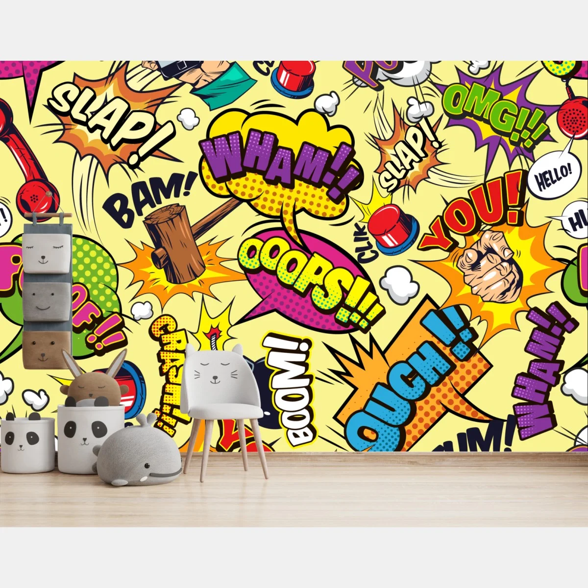 Fototapete retro pop-art comic collage – Wallnifity® Fototapete retro pop-art comic collage – Wallnifity®