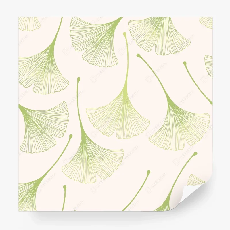 Fototapete zartes ginkgoblattmuster – Wallnifity®