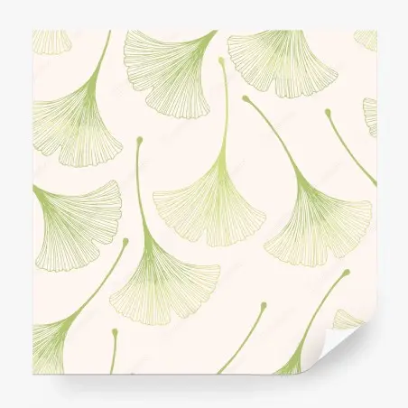 Fototapete zartes ginkgoblattmuster – Wallnifity®