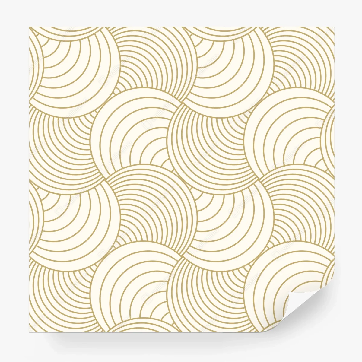 Fototapete goldenes art deco kreismuster – Wallnifity®