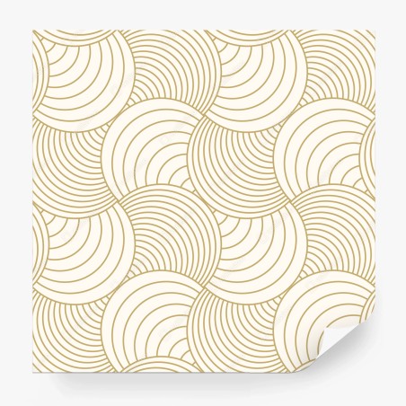 Fototapete goldenes art deco kreismuster – Wallnifity®