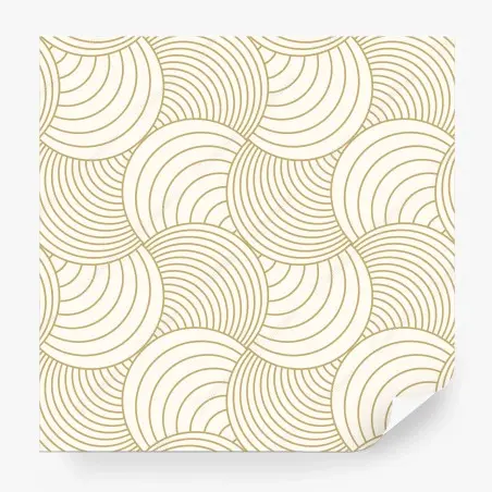 Fototapete goldenes art deco kreismuster – Wallnifity®