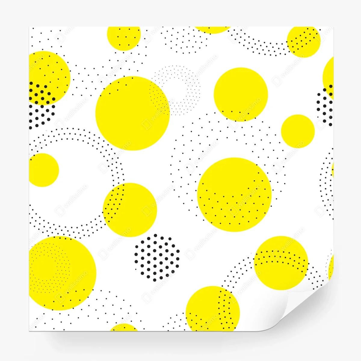 Fototapete leuchtendes gelbes punktemuster für kinderzimmer – Wallnifity®