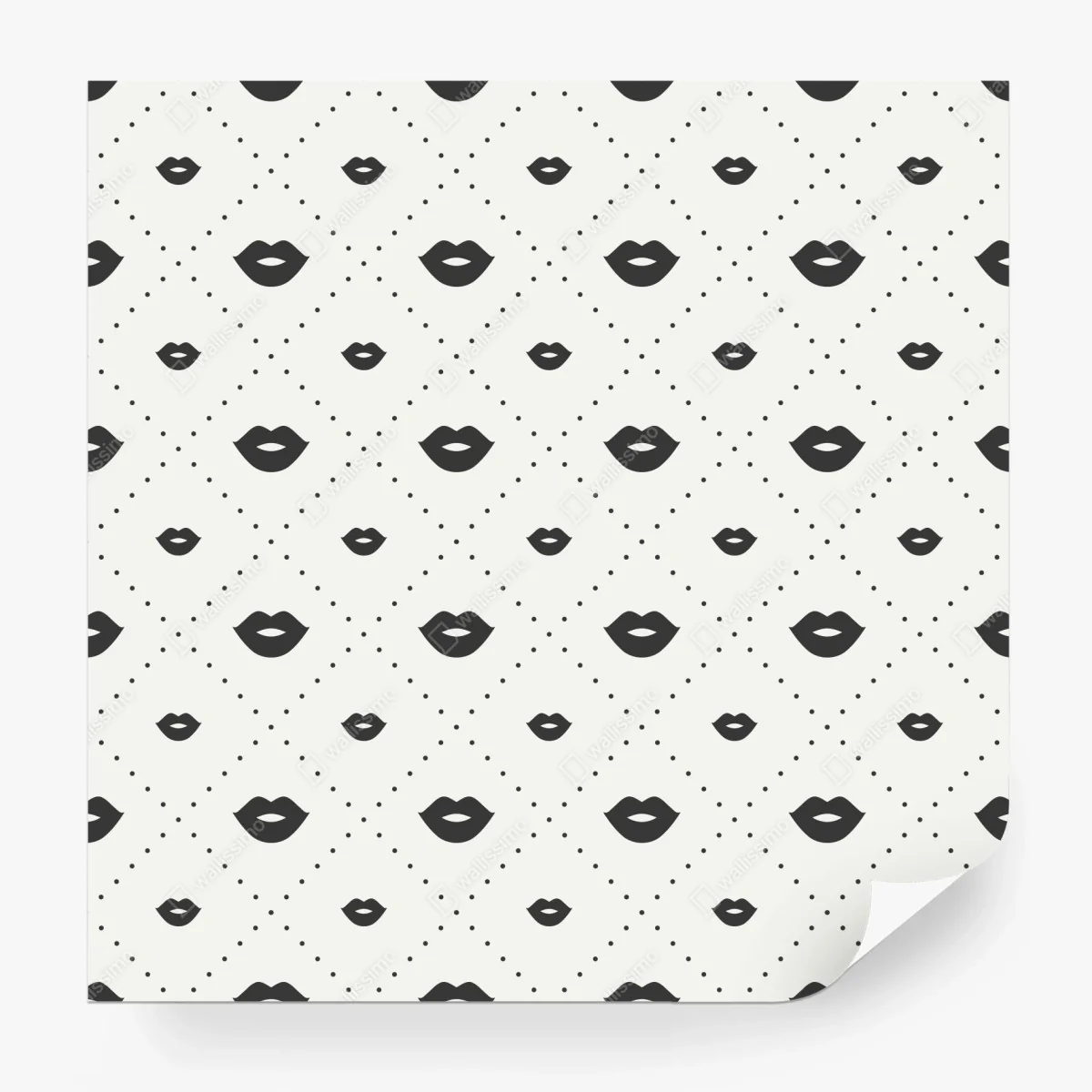 Fototapete minimalistisches monochromes lippenmuster – Wallnifity®