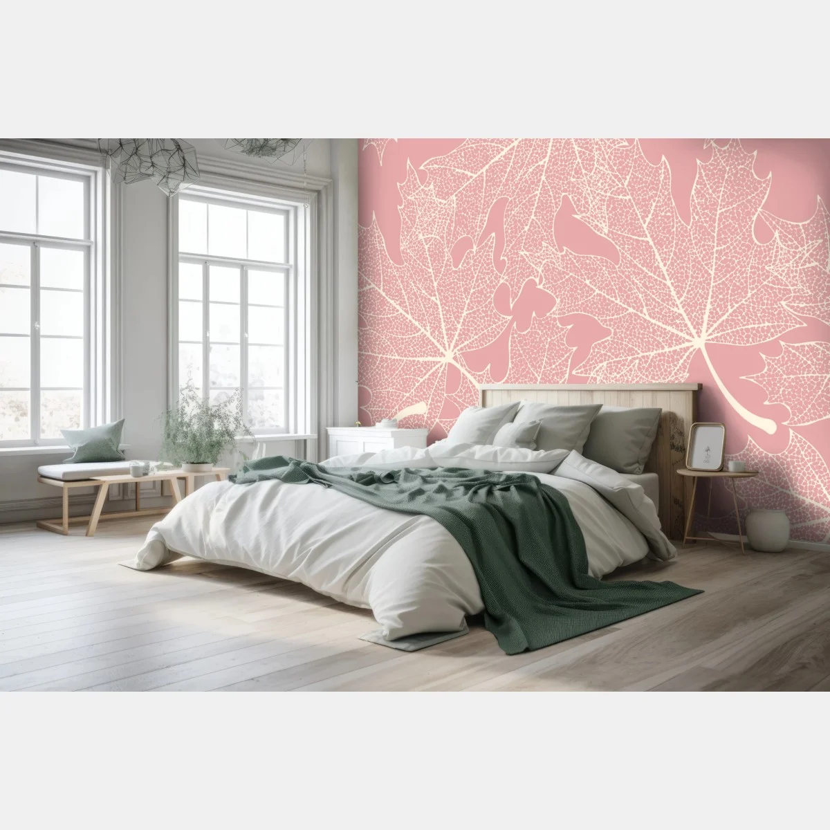 Fototapete zartes rosa blattmuster – Wallnifity® Fototapete zartes rosa blattmuster – Wallnifity®