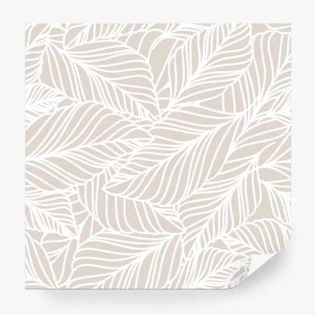 Fototapete beige botanisches blattmuster – Wallnifity®
