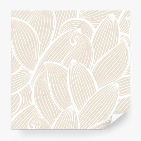 Fototapete zartes beige botanisches muster – Wallnifity®